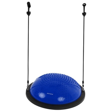 Half -sphere BOSU gymnastic onlytop, massage, with a pump, 55x25 cm, blue color-12
