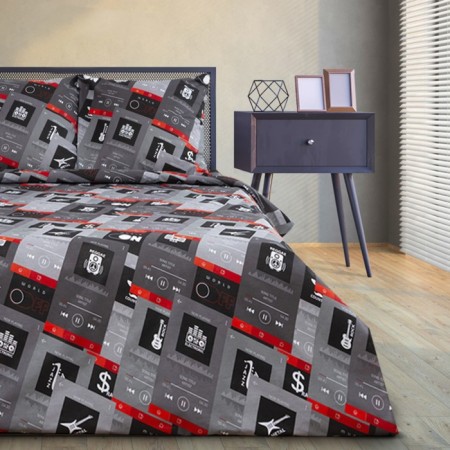 Bed linen Ethel 2 joint venture Music 175*215 cm, 200*220 cm, 70*70 cm -2 pcs, calico-2