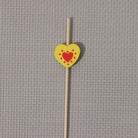 Skewers "Heart", 12 cm, set 25 pcs, color mix-1