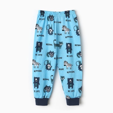 Pajamas for boys, blue color, height 110 cm-8