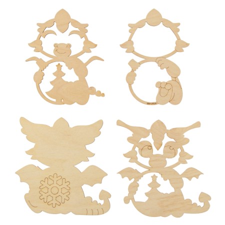 Set for creativity. Wood painting "Dragon"-3