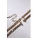 Set 2 subjects: earrings, pendant "Elegance" burn, white color in pink gold, 42 cm