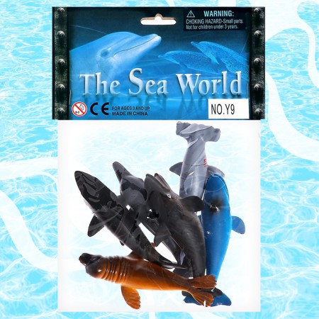 Set of marine animals "Underwater World", 6 figures-6