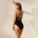 Swimsuit Women's Assigned lacing on the back minku, black color, size 44