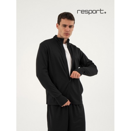 Long -line male Resport, on a zipper, p. 52, the color is black, basic, with a long sleeve