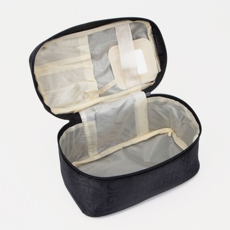 Cosmetic bag with lightning, black color-2
