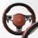 SkyWay braid, eco-leather, black and red, s01102285