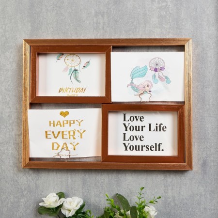 Photo frame plastic in 4 photos 10x15 cm "Copper" 26.5x2.5x35 cm