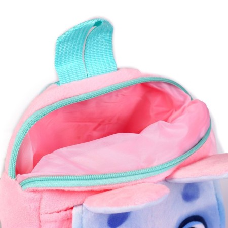 Baby plush backpack for the girl "Hare", with a pocket, 22x17 cm, for the New Year-4