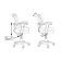 A chair bureaucrat, with armrests, light green, back mesh, white plastic, ch-w797/sd/TW-18