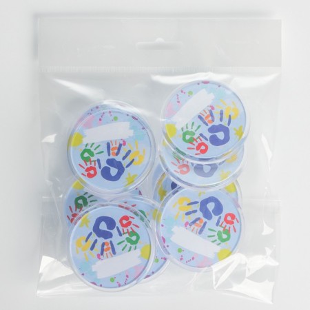 The icon is plastic, with the insert "multi -colored palms", d = 5 cm-4