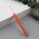 Knitting hook, with silicone handle, d = 2.5 mm, 14 cm, orange color