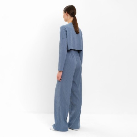 Female set (longshit, trousers) minku: casual collection color gray-blue, rn 44-3