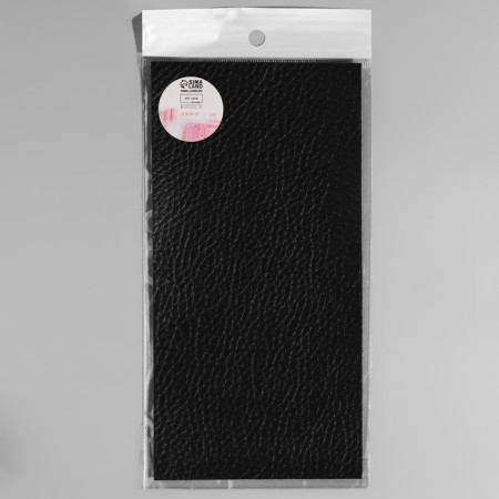 Glue patch from leatherette, 10 × 20 cm, black color-4