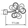 Top "Clover", d = 20 cm, chocolate color