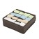 Organizer for linen, 16 cells, brown color