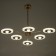Malli chandelier LED 84W gold 80x80x33 cm Bayerlux