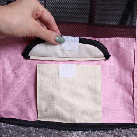 Animal aviary, tent, round, 70 x 40 cm, pink-7