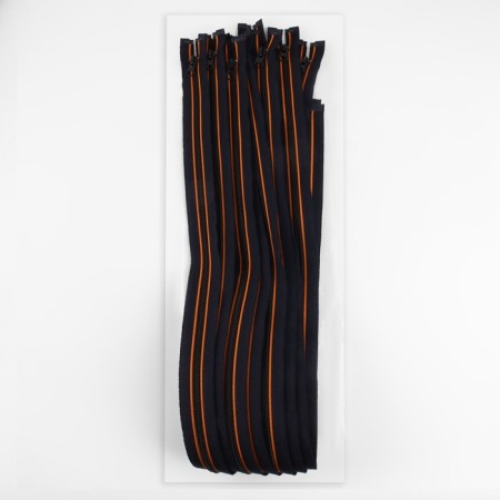 Lightning "Spiral", No. 5, detachable, castle machine, 80 cm, orange/black color-2