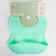 Bibslate for feeding silicone with pockets, turquoise color