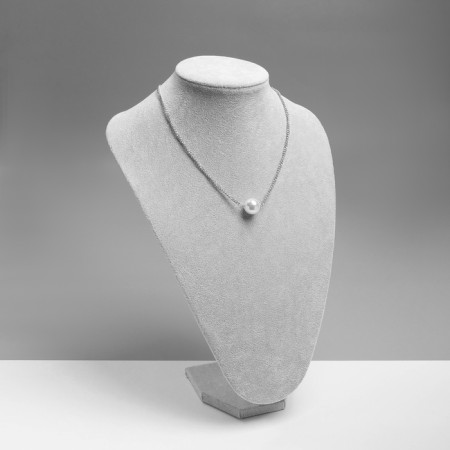 Bust for jewelry, 24 × 19 × 35 cm, h = 35 cm, gray color-3