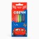 A set of candles in a cake 6 pieces, with a colored flame, cars