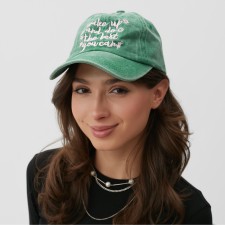 Women's cap minku, green color, size 56-58