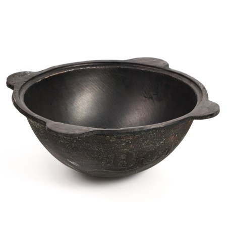 Cast iron cauldron, 6 l, round bottom, aluminum cover-1