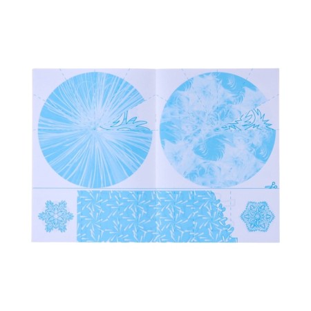 Set for design "Cut the snowflakes from paper - 1" 8 snowflakes, 2 garlands, 6 x 8 cm-4