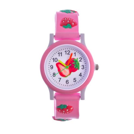 Watch of wrist-quartz children's "Strawberries", D-3 cm, strap 20 cm