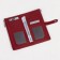 Women's wallet on the button, burgundy color