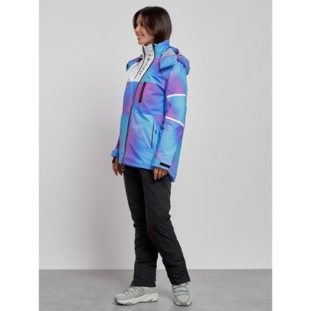 Ski costume female winter, size 42, purple color-4