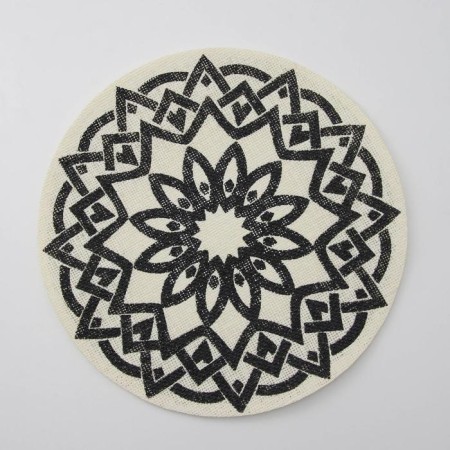 Serving napkin "Star", 38 × 38 cm, white-black color-1