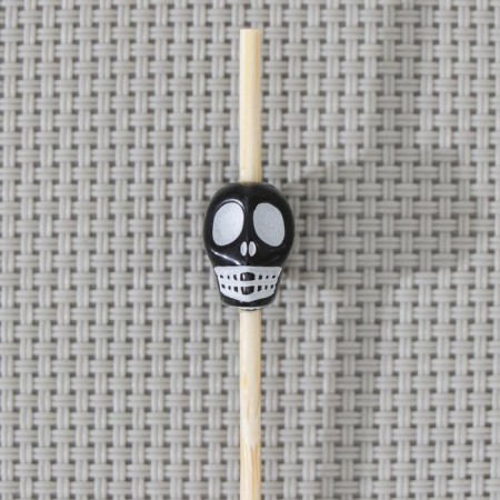 Skewers El Dia de Muertos, 25 pcs, 12 cm, bamboo, black color-1