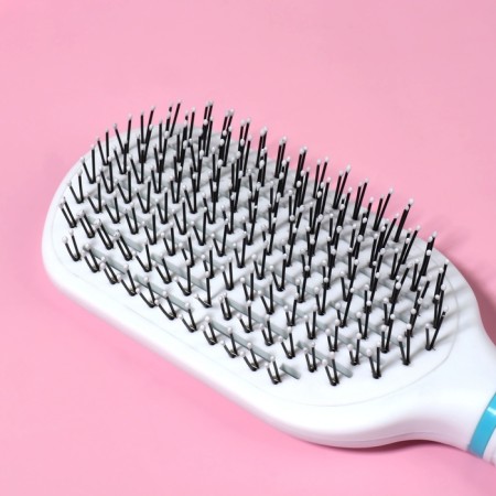 The comb is massage, ventilated, 6.5 × 23.5 cm, white/blue color-2