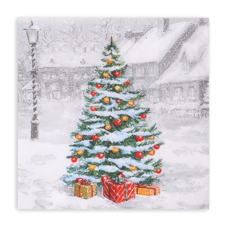 New Year's napkins Paper Pro Prestige "White Winter", 3 layers, 33x33 cm, 20 pcs-1