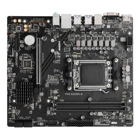 The MSI Pro B650M-B SOKKETAM5 AMD B650 2XDDR5 MATX AC`97 8ch (7.1) 2.5GG RAID+ 106498