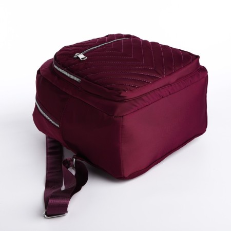City backpack of textiles on lightning, 2 outer pockets, purple color-2