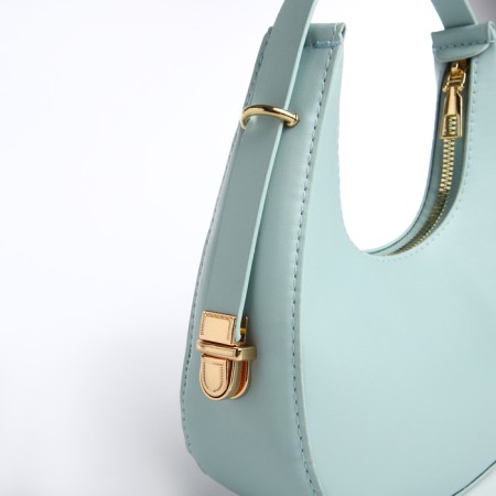 Bag Women's Baget with a zipper, blue color-3