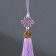 Textile suspension, plastic "Knot of happiness and infinity" Lilac 0.7x1x9.5 cm