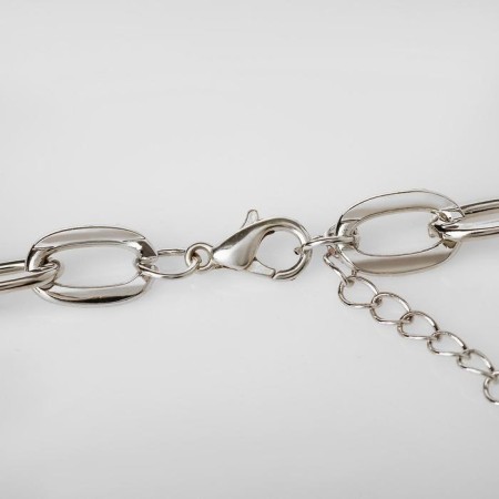 Piece "chain" heart on a pin, color silver, 50 cm-1