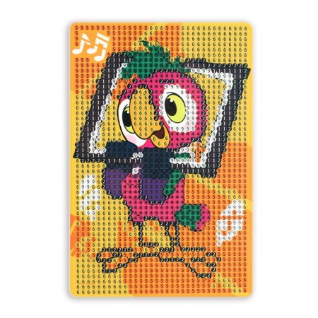 Diamond mosaic with partial filling for children "Parrot Kesha", 10 x 15 cm-2