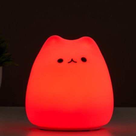 Nightlight "Antistress Cyakish Kitten" Led RGB from batteries 3AAA 9.5x9.5x10.5 cm Risalux-2