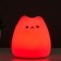 Nightlight "Antistress Cyakish Kitten" Led RGB from batteries 3AAA 9.5x9.5x10.5 cm Risalux