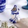Frog, gzhel, porcelain, h = 7.5cm toothpicks