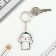 Acrylic key -keychain "Bunny", 3.5 x 10 cm