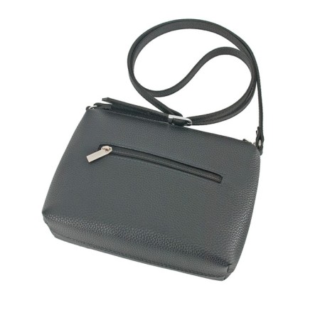Female bag, genuine leather black 20x7x15 cm-1