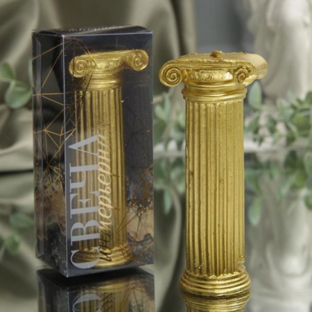 Interior candle "Column", golden
