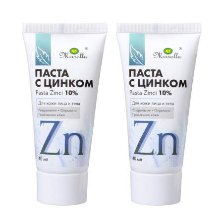 Zinc paste "Mirrolla", 2 pcs 40 ml
