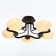 Astia chandelier 5x60W E27 Chrome-black 55x55x22 cm.